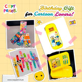 Cool Birthday Gift Cartoon Characters School Combo Deal For Kids, Minions Lunch Box, Pouch With Wrist Watch & Scissors