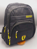 Stylish Black Ferrari School Bag For Students Excellent Quality Multipurpose Backpack For School & College