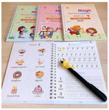 Educational Birthday Gift Pack For Early Learners, Sank Magic Practice Copybook Set With Write and Wipe Practice Books