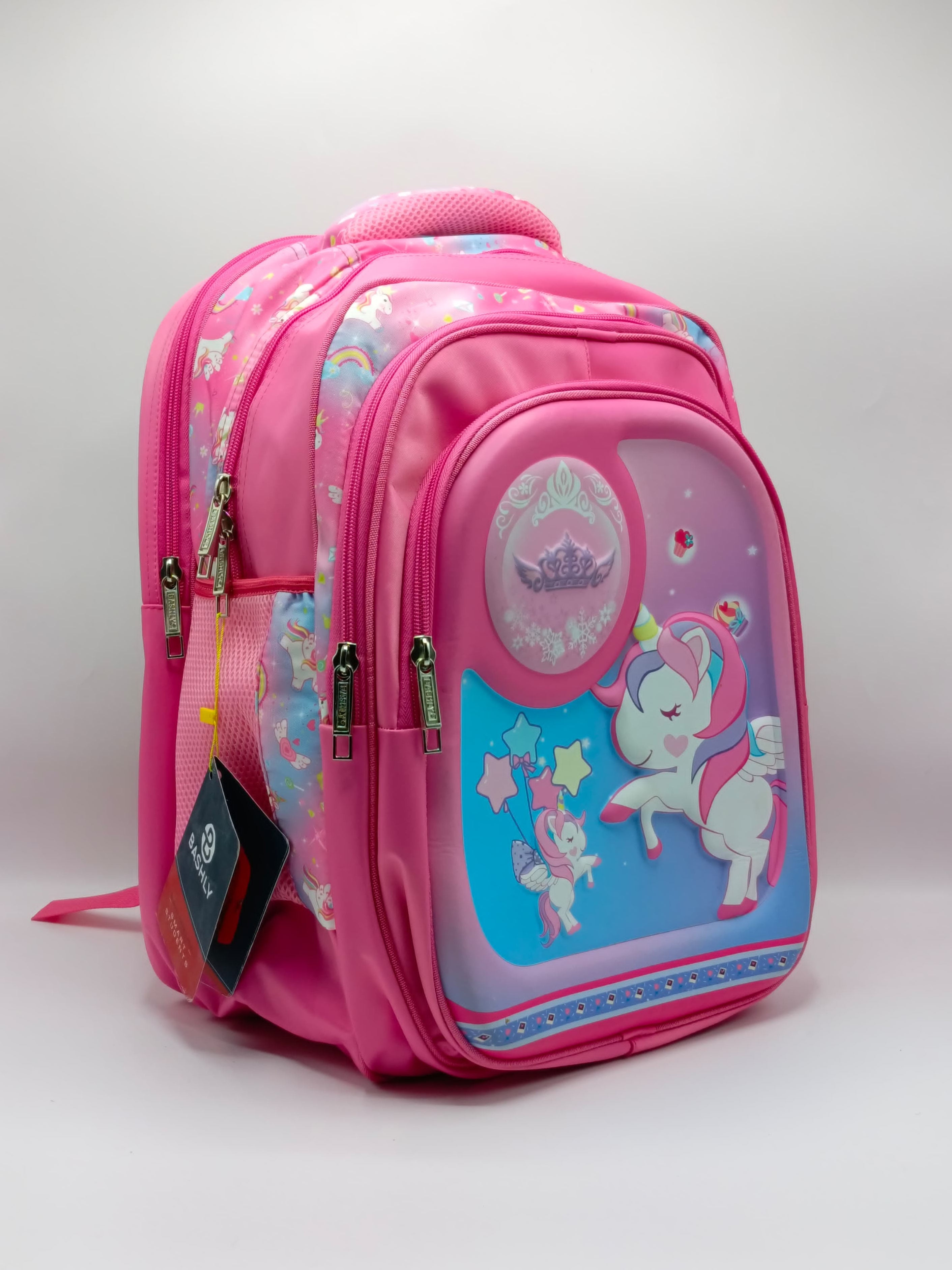 TwinkleCharm Unicorn Backpack – Pink Princess Edition- School bag for