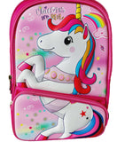 Unicorn Themed Backpack For Girls - Stylish Pink Waterproof School Bag For Kids