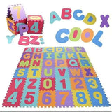Alphabet Puzzle Foaming Playing Mat For Kids - Interlocking Foaming Floor Blocks Tiles Set Of 36 PCS