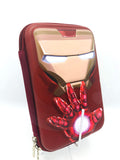 Iron Man Pencil Case 3D Embossed On Fiber | Kids Iron Man Pouch