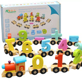 Magnetic Digital Train Toy For Kids Wooden Number Cars Fun Learning Magnetic Train For Toddlers