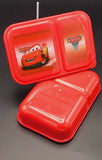 Cars Plastic Lunch Box High Quality BPA Free Food Container Two Section Kids Lunch Box
