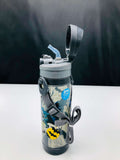 Batman BPA Free Plastic Water Bottle Sipper With Straw Push lock System For Girls