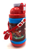 Trendy Cars Red and Blue Patterned Water Bottle | Kids Stylish Vacuum Cup