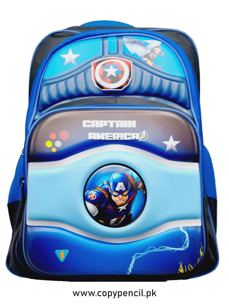 Captain America Themed Backpack For Kids Civil War Superhero School Ba CopyPencil.pk