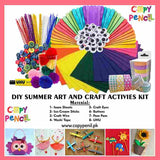 DIY Summer Art and Craft Activity Kit Ice-Cream Sticks and Foam Sheet Kids Craft Set