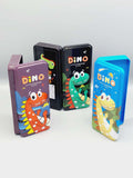 Dino Steel Geometry Box Double Layered, 3 attractive Colors, Pen Holders, Number Tables for School Boys and Girls