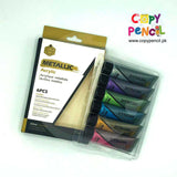 Keep Smiling Metallic Acrylic Paints 30ML Pack Of 6 Colors