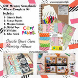 DIY Memory Scrapbook Album Complete Kit Art and Craft Scrap Papers