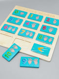 Finger Numbers Counting Wooden Board Toy Early Maths Learning, Teaching Aid Wooden Board for Kids