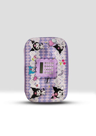 Kuromi 3D Pencil Case with Calculator – Blue Kids Pouch for Girls