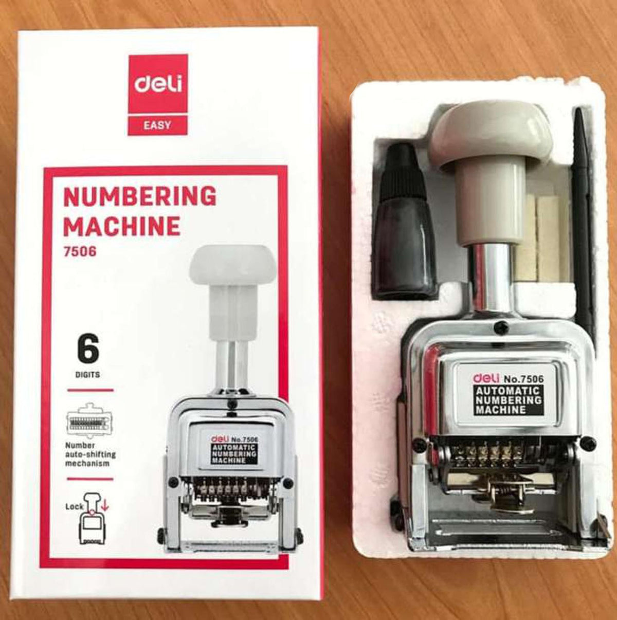 Automatic 6-Digit Numbering Stamp Machine – Printing Tool – CopyPencil.pk