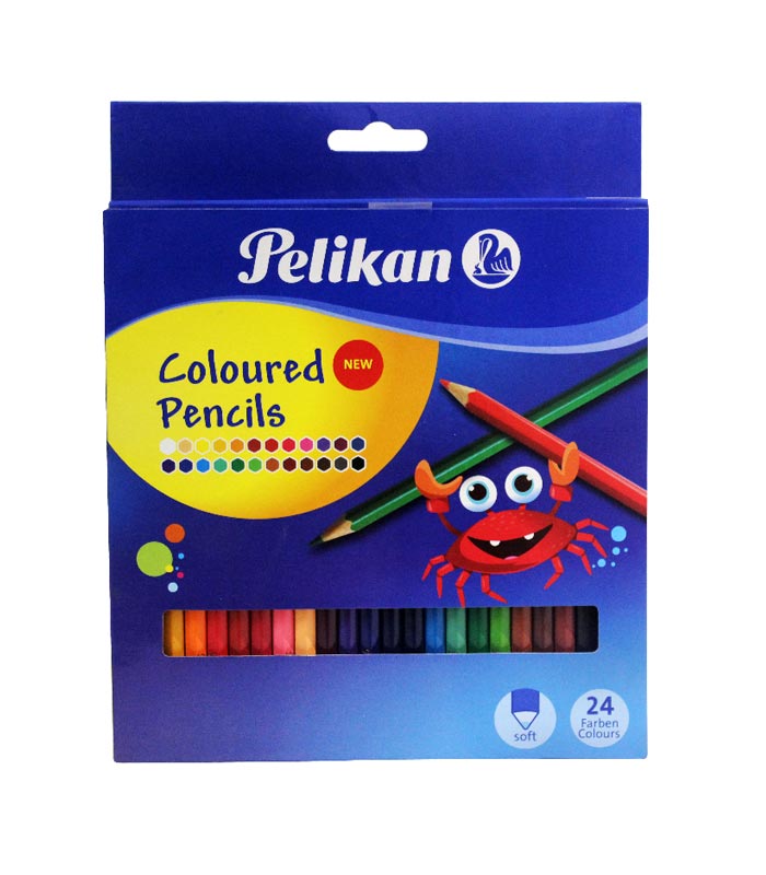 Pelikan 24-Vibrant Shades Color Pencil Set for Drawing & Coloring