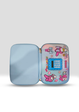 My Melody 3D Pencil Case with Calculator – Blue Kids Pouch for Girls