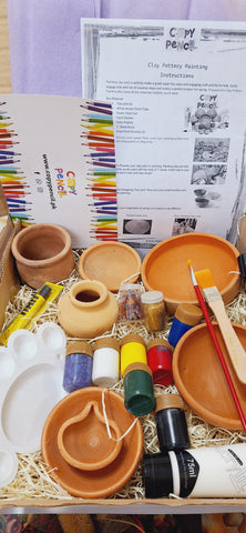 Clay Pottery Painting Fun Activity Kit For Kids