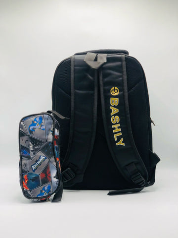Batman 2-in-1 School Set – Superhero Backpack & Matching Pouch Combo for Boys