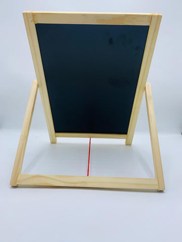 Double-Sided Wooden Bracket Drawing Board with Letters & Numbers