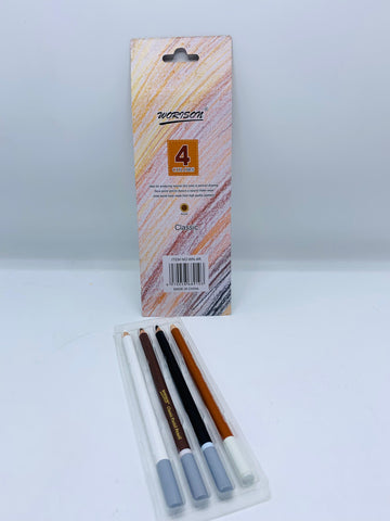 4-Piece Classic Chalk Body Pencil Set -  Pastel & Highlight