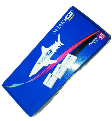Shark Splash Eraser Set – Fun Shark-Shaped Erasers for Kids (Pack of 45)
