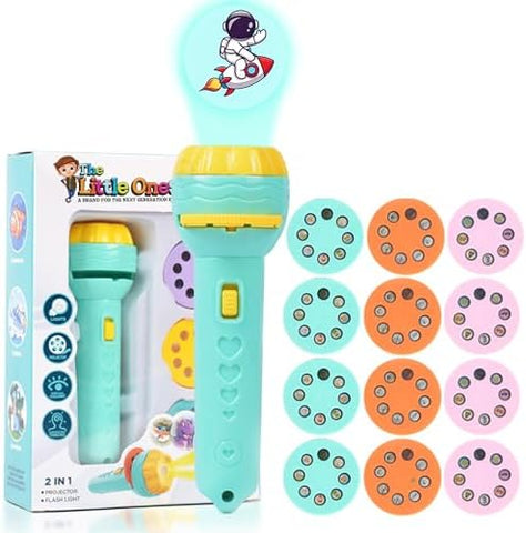 Projection Torch Toy for Kids – 24 Image Patterns, 3 Slides