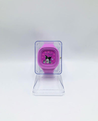 Kuromi Square Dial Analog Wrist Watch – Cute Character Watch for Girls