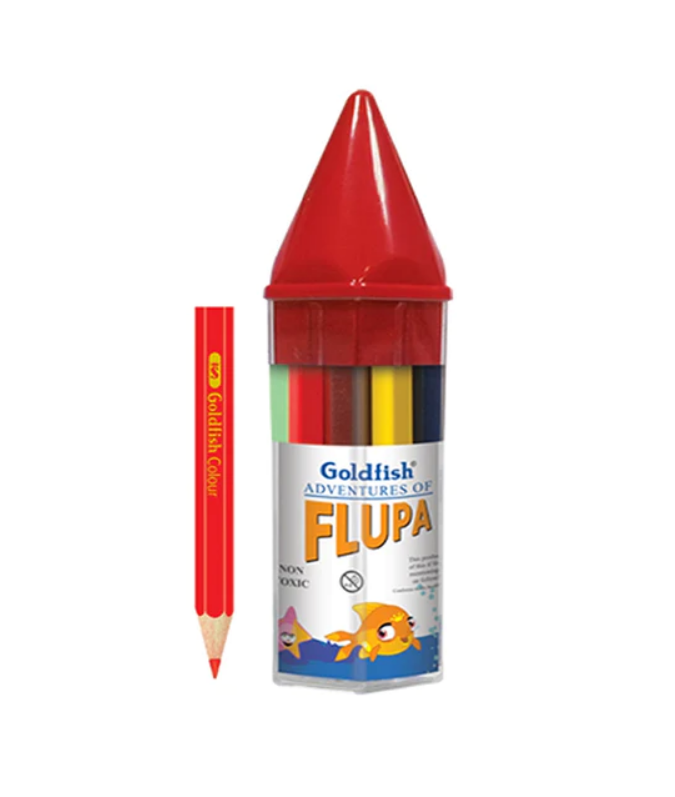 Goldfish Flupa Colored Pencil Set – 12 Bright & Smooth Shades
