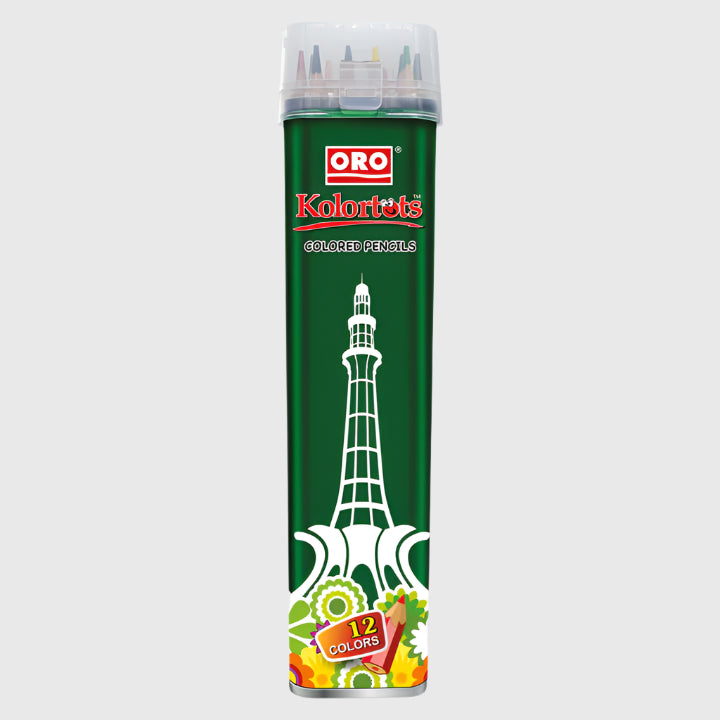 Oro Color Pencil Full Size Tin Of 12/ 24 Pencil Colors