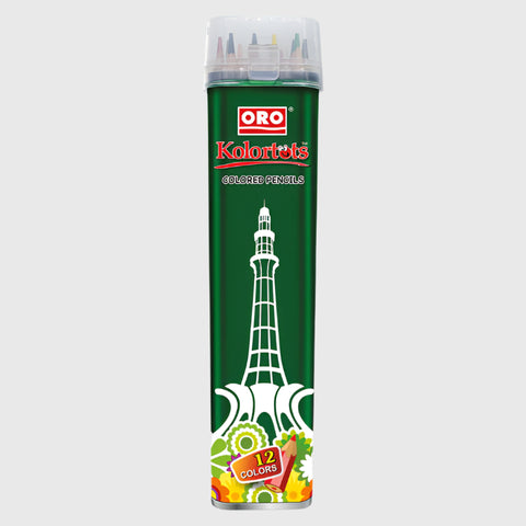 Oro Color Pencil Full Size Tin Of 12/ 24 Pencil Colors