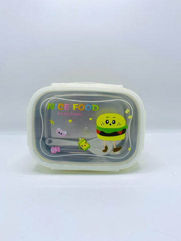 "Nice Food" Cartoon Stainless Steel Lunch Box for Kids