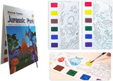 Pocket Watercolor Painting Books With Watercolor Bookmarks and A Brush, Travel Friendly Watercolor Doodle Coloring Books
