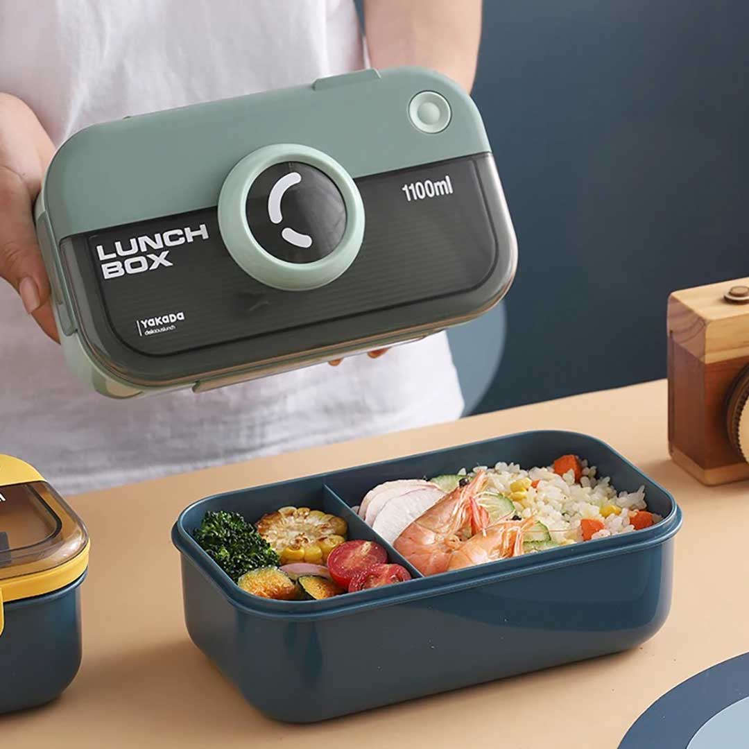 Buy Trendy Camera Looking Lunch Box With Cutlery, Bento Lunchbox ...