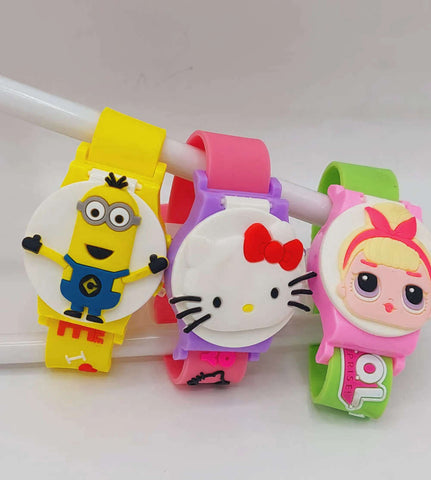 Cool Birthday Gift Cartoon Characters School Combo Deal For Kids, Minions Lunch Box, Pouch With Wrist Watch & Scissors