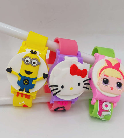 Cartoon Characters Digital Wrist Watch Scale Strip Watch For Girls Happy Time Toy Digital Watch For Kids