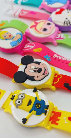 Cartoon Characters Digital Wrist Watch Scale Strip Watch For Boys Happy Time Toy Digital Watch For Kids