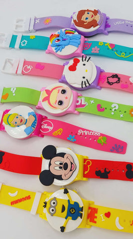 Cartoon Characters Digital Wrist Watch Scale Strip Watch For Girls Happy Time Toy Digital Watch For Kids