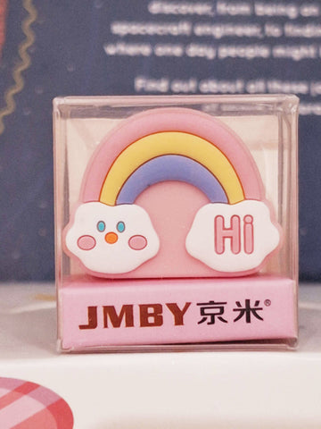 Cute Rainbow Silicon Soft Pencil Sharpener For kids Single Hole Manual Pencil Sharpener Creative Stationery For Students
