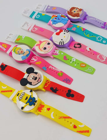 Cartoon Characters Digital Wrist Watch Scale Strip Watch For Girls Happy Time Toy Digital Watch For Kids