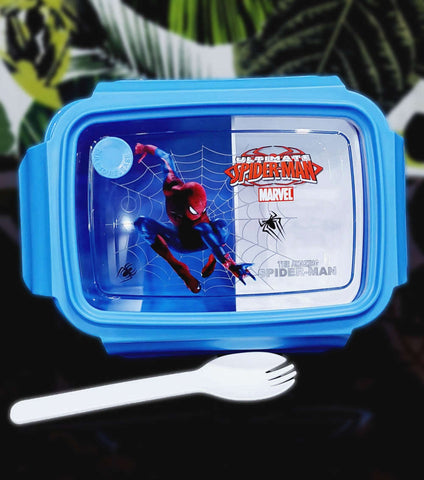 Cool Spiderman Lunch Box For Kids High Quality BPA Free Plastic Food Container For School