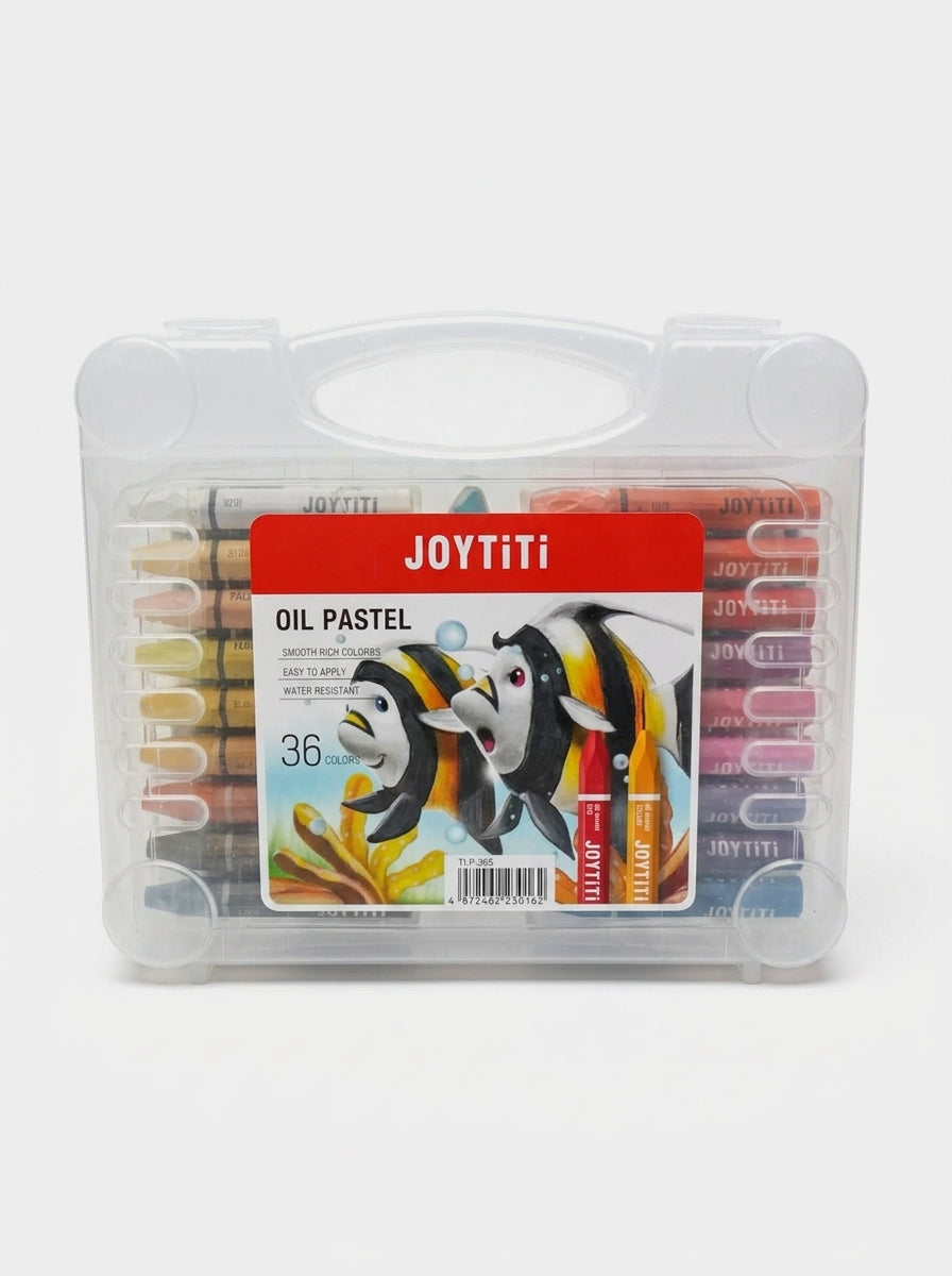 JoyTiti Crayon Color 36 Pcs Pack, Non-Toxic Oil Pastel Crayon Sticks with Plastic Carry Case