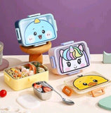 Rectangular Stainless Steel School Lunch Box For Kids, Cute & Adorable Characters Lunch Box For Boys And Girls