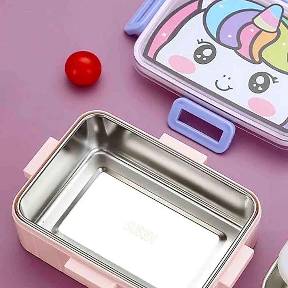 Buy Cute & Adorable Character Rectangular Stainless Steel Lunch Box