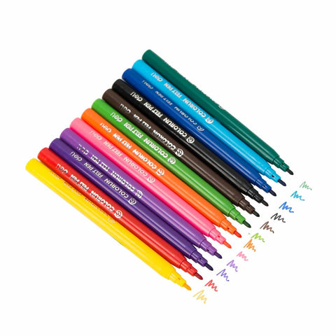 Deli ColoRun C100 03 | 12pcs Bright Color Markers Set