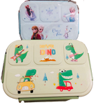Frozen Plastic Lunch Box BPA Free Food Container Four Compartments Kids Bento Lunch Box