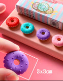 Love Sweet Fancy Erasers Pack of 5 Erasers- donuts, icecreams, popcorns, popsicles