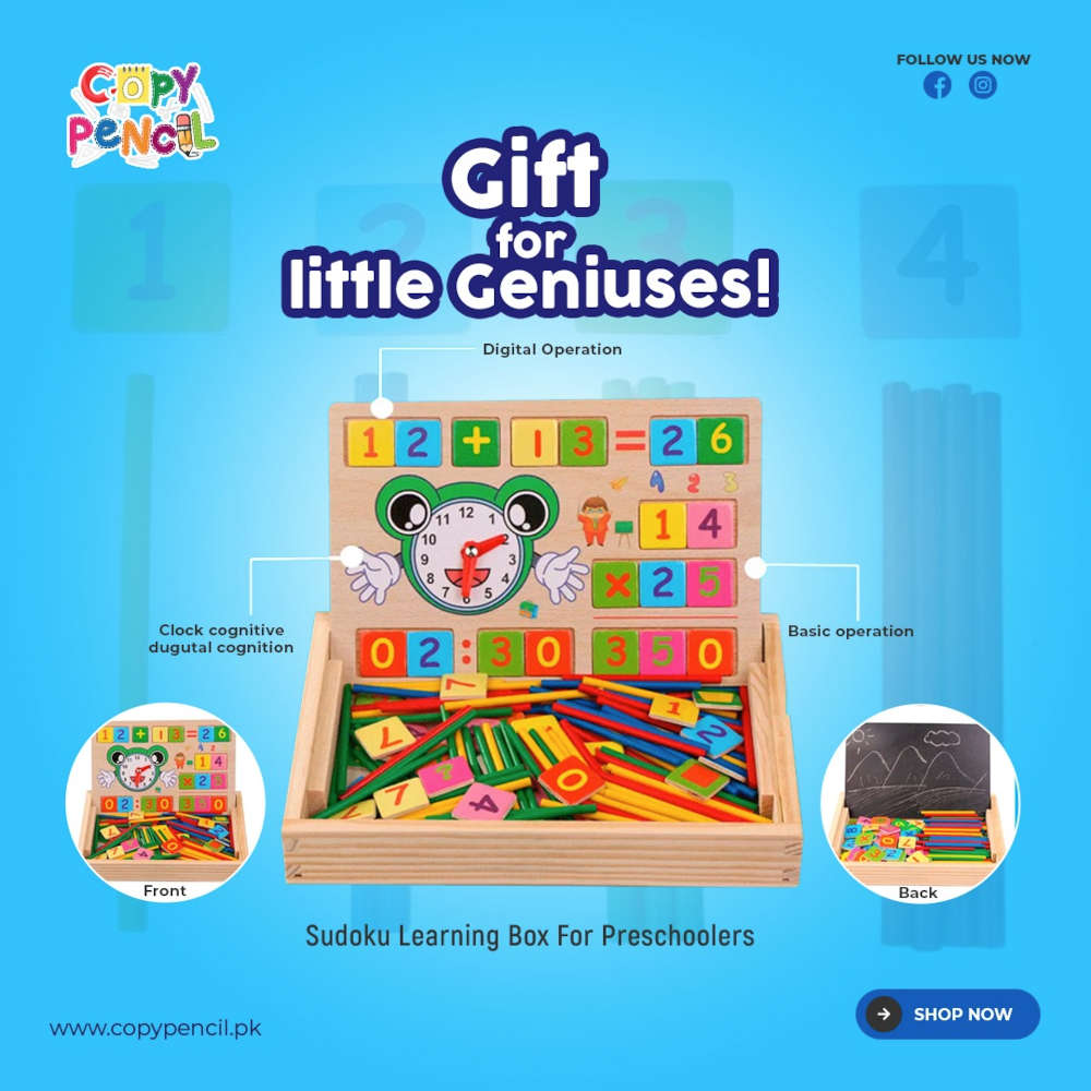 Educational Birthday Gift For Kids Creative Sudoku Learning Wooden Box