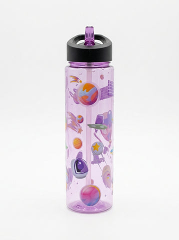 Kids Water Bottle with Straw – Cute Cartoon Design | Reusable School & Travel Bottle
