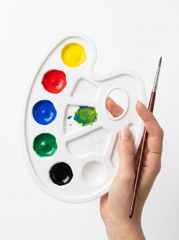 Color mixing palette | 10 Well Paint Mixing Palette Tray